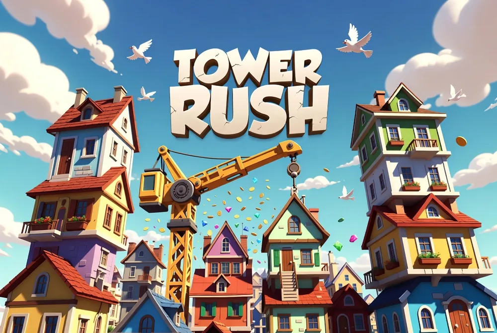 Tower Rush casino play with rupee stakes stacking up